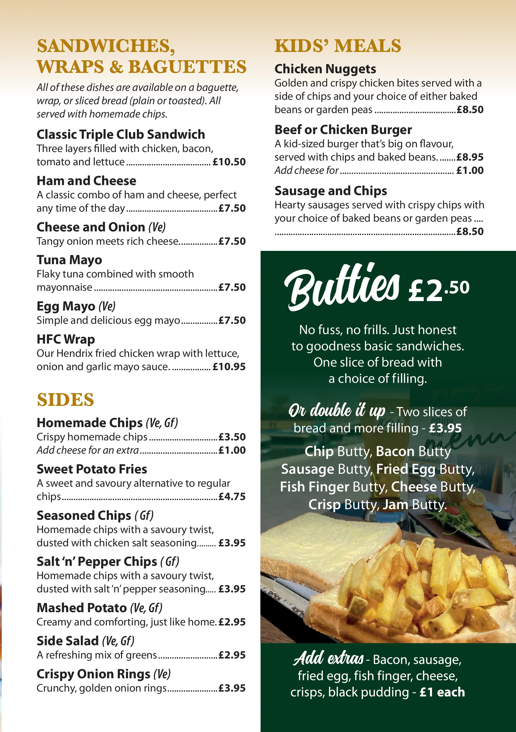 The third page of The Hendrix menu