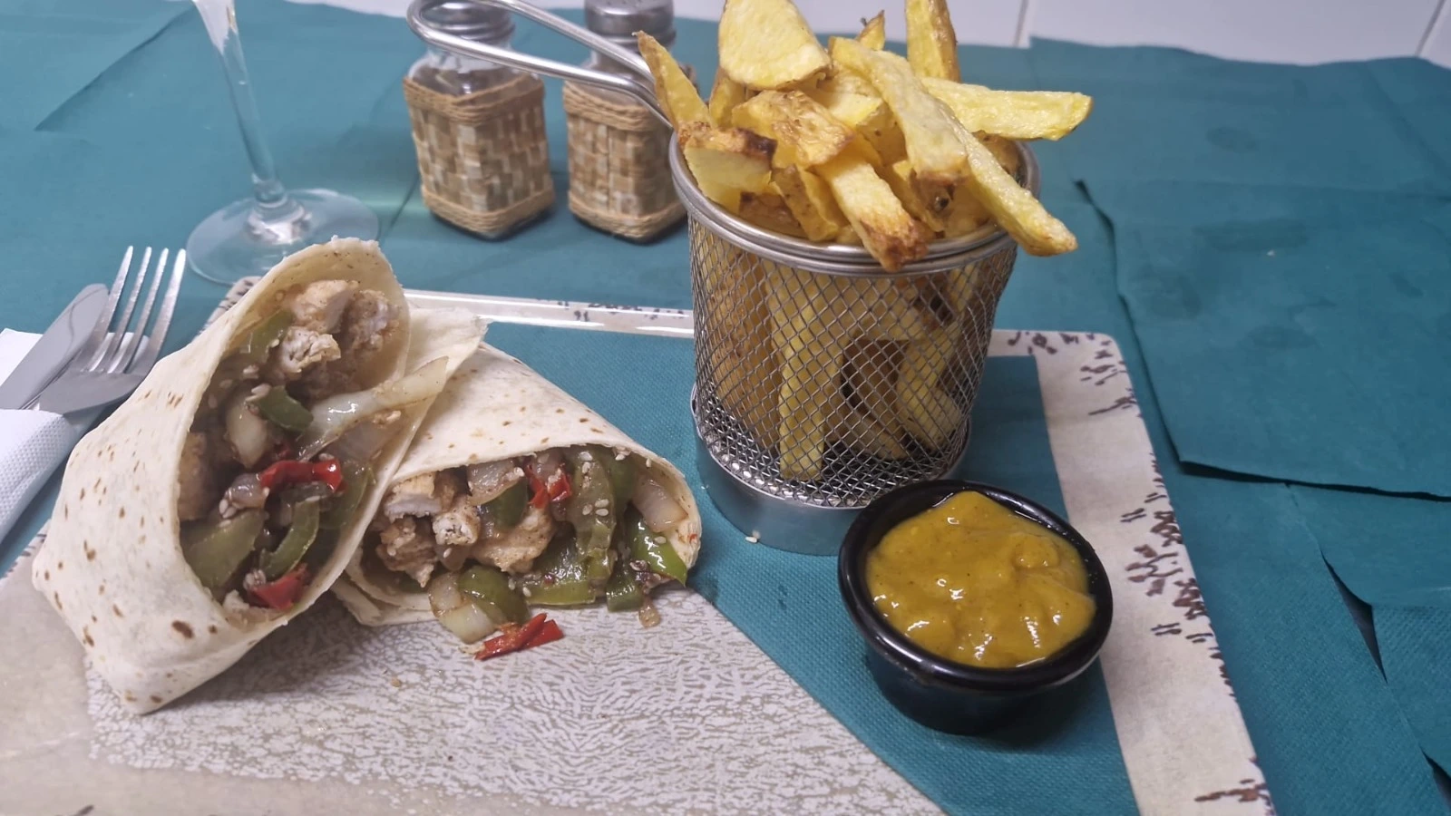 Salt n' pepper chicken wrap from The Salt n' Pepper Kitchen at The Hendrix